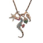 Necklace Pendant by Mariana Banana Split Coll. Gorgeous Jade Mineral, Aquamarine, Rose, & White Opal Austrian Crystals - Image 3
