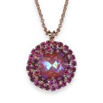 Necklace Pendant by Mariana Roxanne Coll. Sophisticated Sun Kissed Blush & Fuchsia Austrian Crystals - Image 2