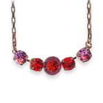 Necklace Pendant by Mariana Roxanne Coll. Beautiful Siam & Rose Austrian Crystals
