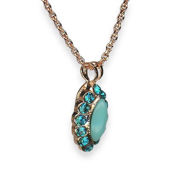 Necklace Pendant by Mariana Addicted to Love Coll. Adorable Turq & Blue Zircon Austrian Crystals