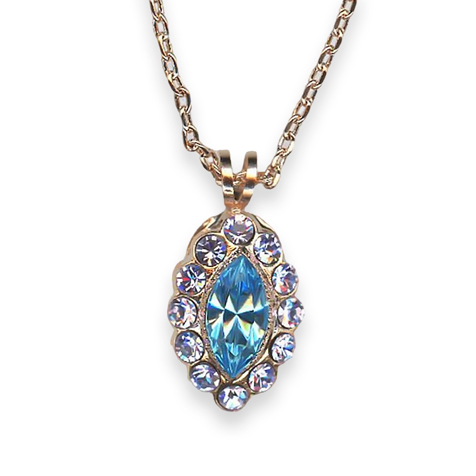 N-5115-1-1163-RG (1) Necklace Pendant by Mariana Electric Blue Coll. Adorable Royal Purple & Aquamarine Austrian Crystals - Image 1