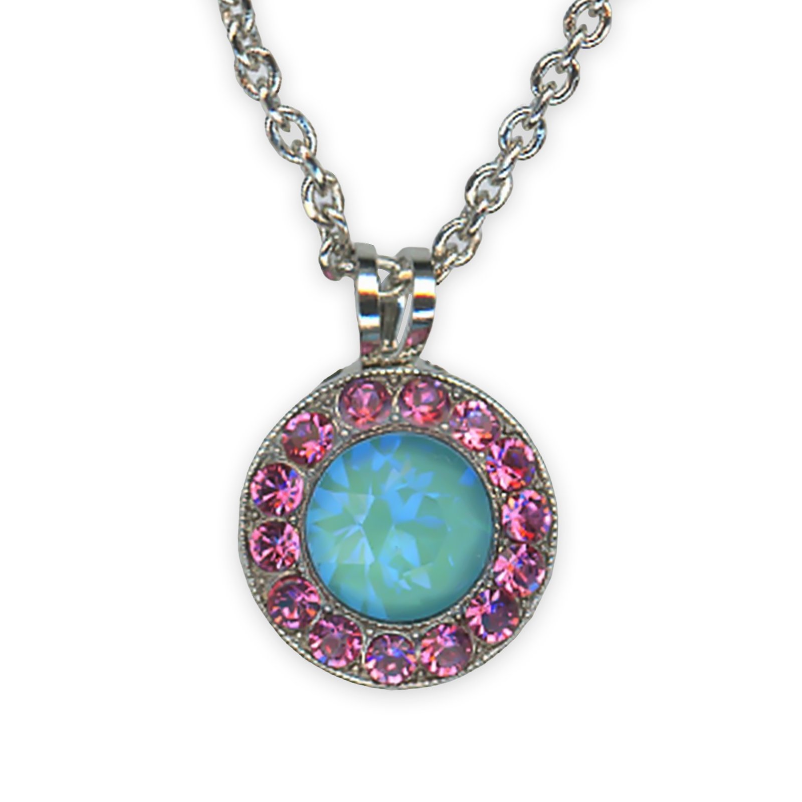 N-5129-1-1146-SP (1) Necklace Pendant by Mariana Banana Split Coll. Shimmering Sun Kissed Aqua & Rose Austrian Crystals - Image 1