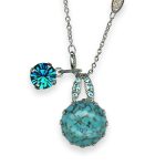 Necklace Pendant by Mariana Woman Turquoise and Zircon Swarovski Crystals - Image 2