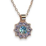 Necklace Pendant by Mariana Electric Blue Coll. Floral Royal Purple & Aquamarine Austrian Crystals - Image 3