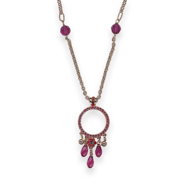 Necklace Pendant by Mariana Pretty Woman Coll. Boho Chic Fuchsia, Siam, & Royal Blue Austrian Crystals