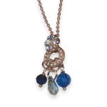 Necklace Pendant by Mariana Electric Blue Coll. Finely Detailed Denim, Royal Blue, Luminous Green, Pearl, & Aquamarine Austrian Crystals - Image 3
