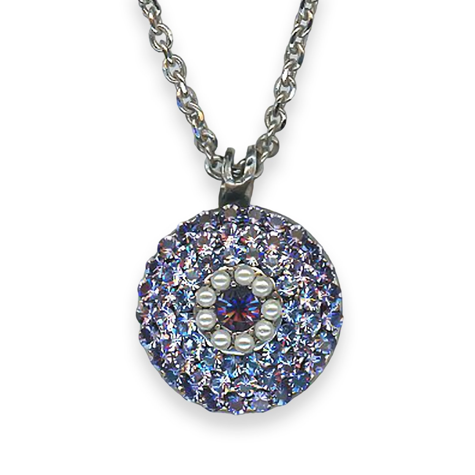 N-5193-1-1163-SP (1) Necklace Pendant by Mariana Electric Blue Coll. Shimmering Royal Purple, Pearl, & Aquamarine Austrian Crystals - Image 1