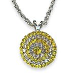 Necklace Pendant by Mariana Fields of Gold Coll. Beautiful Lt Yellow & Clear Austrian Crystals - Image 3