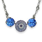 Necklace Pendant by Mariana Electric Blue Coll. Exquisite Royal Purple, Royal Blue, Pearl, & Aquamarine Austrian Crystals