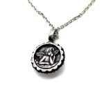Necklace Pendant By Mariana Woman Guardian Angel Aquamarine Swarovski Crystals - Image 2