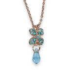Necklace Pendant by Mariana Addicted to Love Coll. Precious Aquamarine, Synthetic Opal, & Blue Zircon Austrian Crystals