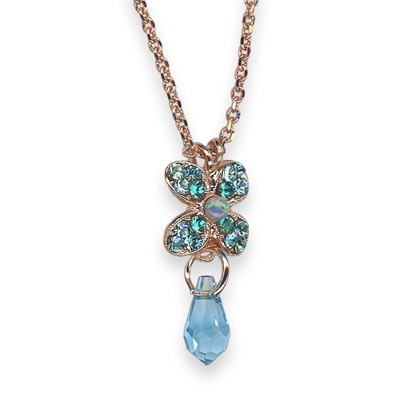 Necklace Pendant by Mariana Addicted to Love Coll. Precious Aquamarine, Synthetic Opal, & Blue Zircon Austrian Crystals