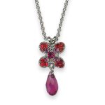 Necklace Pendant by Mariana Woman Sassy Siam and Fuchsia Swarovski Crystals - Image 2