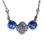 Necklace Pendant by Mariana Electric Blue Coll. Luxurious Royal Purple & Royal Blue Austrian Crystals
