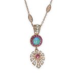 Necklace Pendant by Mariana Banana Split Coll. Boho Gypsy Sun Kissed Aqua, Rose, & White Opal Austrian Crystals - Image 3