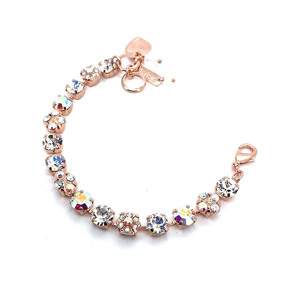 B-4004-1165-RG (3) Bracelet By Mariana Winds Of Change Coll. Moonlight Patina & AB Swarovski Crystals - Image 1