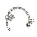 Bracelet by Mariana Winds Of Change Coll. Heart & Charms AB, White Patina, Clear, & Moonlight Austrian Crystals - Image 3