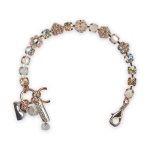 Bracelet By Mariana Woman Shell Mineral and Moonlight Swarovski Crystals - Image 3