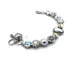 Bracelet By Mariana Alluring White Patina and Moonlight Swarovski Crystals - Image 2