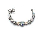 Bracelet By Mariana Alluring White Patina and Moonlight Swarovski Crystals