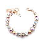 Bracelet By Mariana Woman Clear Patina and Moonlight Swarovski Crystals