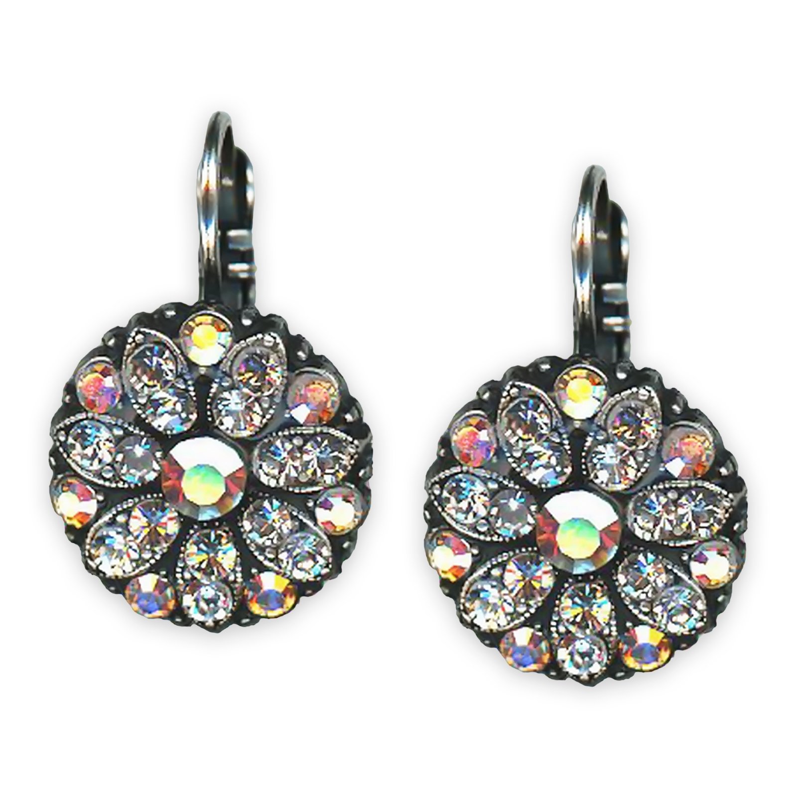 E-1029-1165-SP6 (1) Earrings by Mariana Winds Of Change Coll. Floral Clear Patina, AB, Clear, & Moonlight Austrian Crystals - Image 1