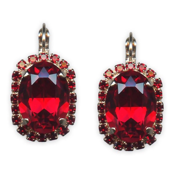 Earrings by Mariana Lady In Red Coll. Stunning Siam Austrian Crystals