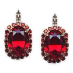 Earrings by Mariana Lady In Red Coll. Stunning Siam Austrian Crystals - Image 2