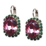 Earrings by Mariana Selene Coll. Adorable Rose & Emerald Austrian Crystals - Image 2