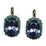 Earrings by Mariana Penelope Coll. Gorgeous Tanzanite & Blue Zircon Austrian Crystals - Image 3