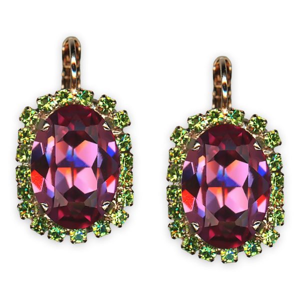 Earrings by Mariana Romancing In Rio Coll. Lovely Lt Rose & Olivine Austrian Crystals