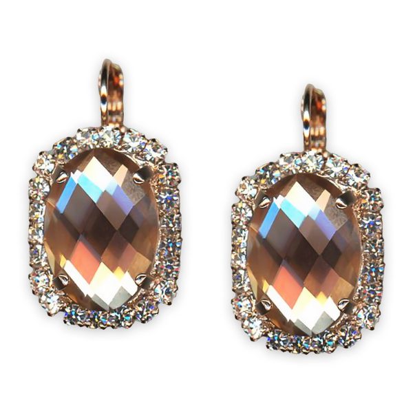 Earrings by Mariana My Treasures Coll. Simply Elegant Golden Shadow Austrian Crystals