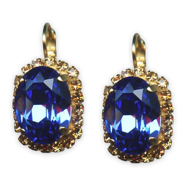 Earrings by Mariana My Treasures Coll. Glamorous Sapphire & Lt Colorado Topaz Austrian Crystals