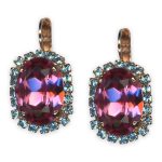 Earrings by Mariana My Treasures Coll. Beautiful Rose & Aquamarine Austrian Crystals - Image 3