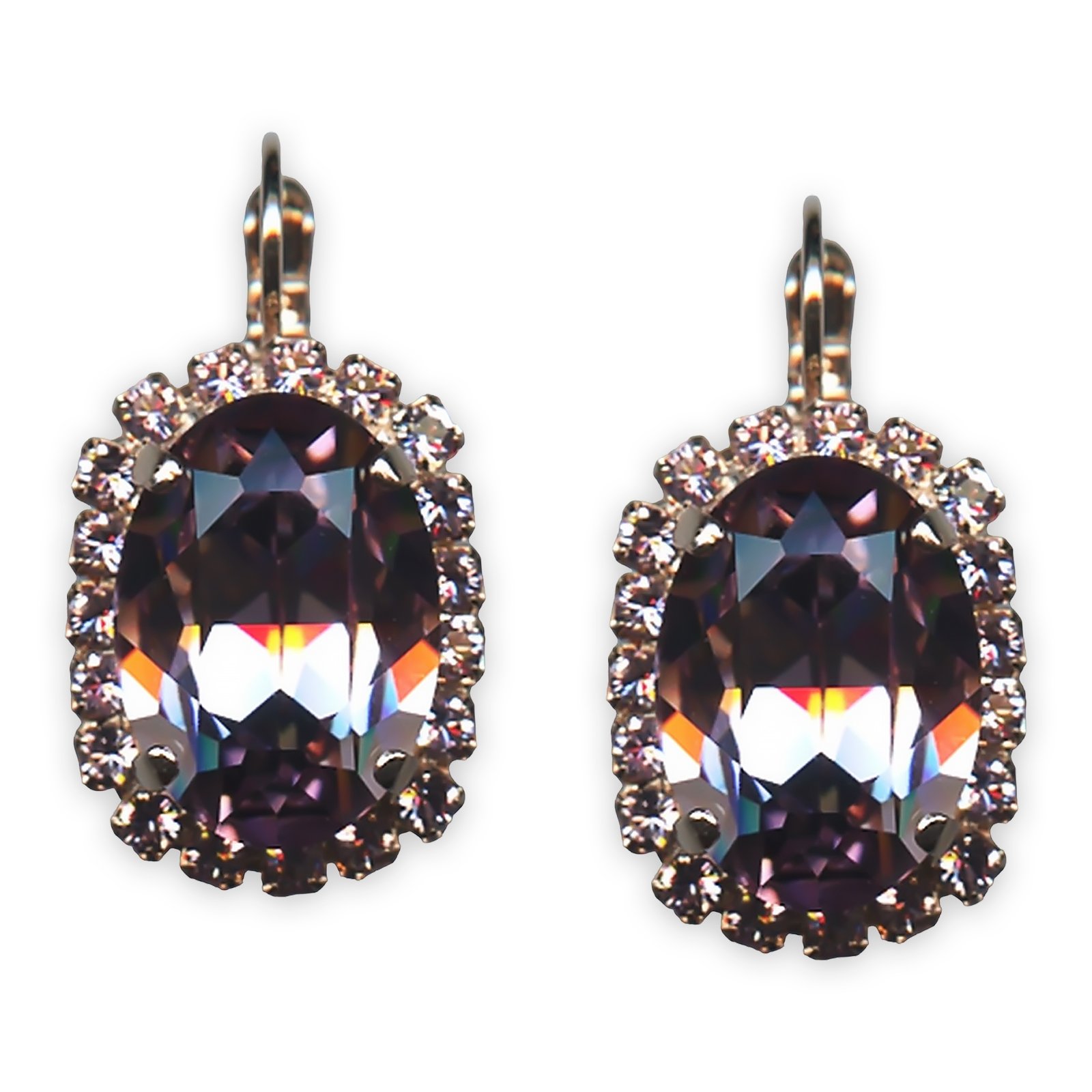 E-1090-1-212212-RG6 (1) Earrings by Mariana My Treasures Coll. Alluring Lt Amethyst Austrian Crystals - Image 1