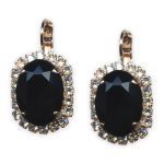 Earrings by Mariana Eclipse Coll. Exquisite Jet Black & Moonlight Austrian Crystals