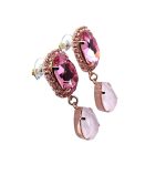 Earrings By Mariana Love Joy Of Life Coll. Beautiful Rose & Rose Opal Swarovski Crystals - Image 2