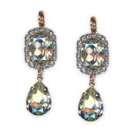 Earrings by Mariana Dancing in the Moonlight Coll. Glamorous Moonlight, Champagne, & Lt Sapphire Austrian Crystals