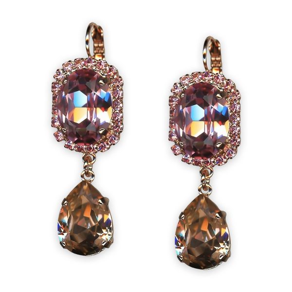 Earrings by Mariana My Treasures Coll. Alluring Lt Rose & Vintage Rose Austrian Crystals