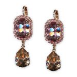 Earrings by Mariana My Treasures Coll. Alluring Lt Rose & Vintage Rose Austrian Crystals - Image 2