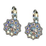 Earrings by Mariana Winds Of Change Coll. Dainty Floral Clear Patina & AB Austrian Crystals