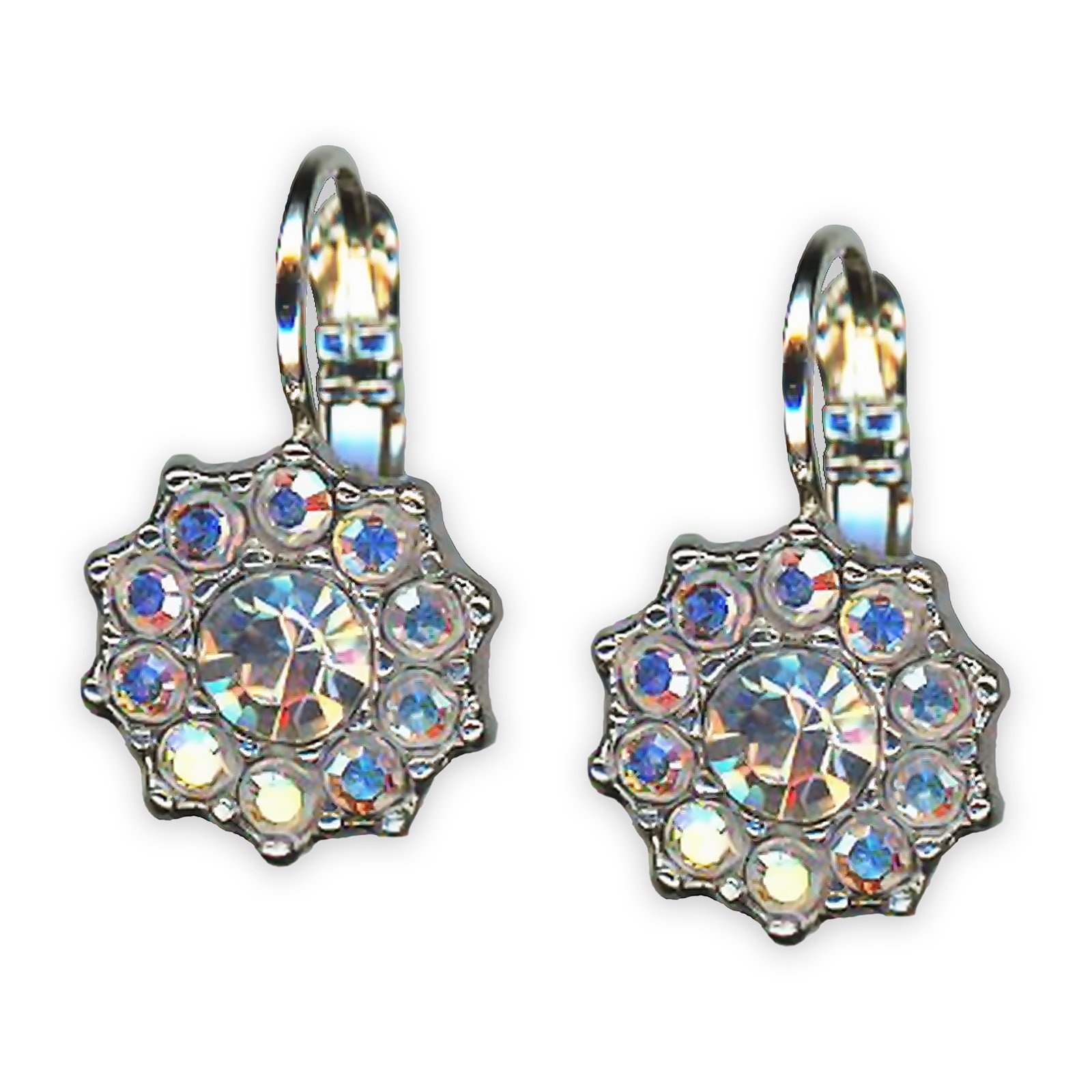 E-1157-1165-SP6 (1) Earrings by Mariana Winds Of Change Coll. Dainty Floral Clear Patina & AB Austrian Crystals - Image 1
