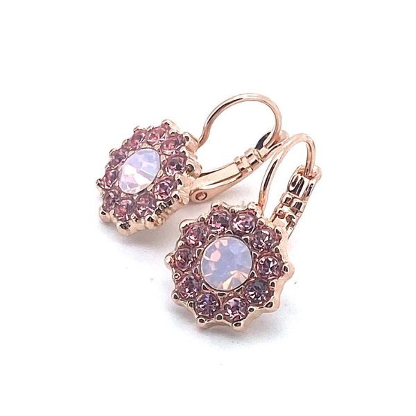 Earrings By Mariana Woman Lovely Lt Rose and Rose Opal Swarovski Crystals