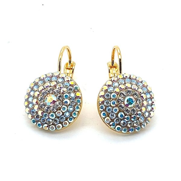 Earrings By Mariana Woman Glitzy Clear Patina and Moonlight Swarovski Crystals