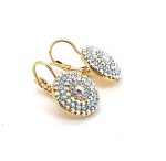 Earrings By Mariana Woman Glitzy Clear Patina and Moonlight Swarovski Crystals - Image 2