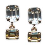 Earrings by Mariana My Treasures Coll. Exquisite Clear & Golden Shadow Austrian Crystals - Image 2