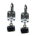 Earrings by Mariana My Treasures Coll. Glamorous Clear & Jet Black Austrian Crystals - Image 3