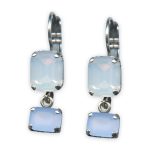 Earrings by Mariana Cosmo Africa Coll. Charming Air Blue Opal & White Opal Austrian Crystals