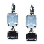 Earrings by Mariana Mood Indigo Coll. Fab White Opal & Montana Blue Austrian Crystals - Image 2