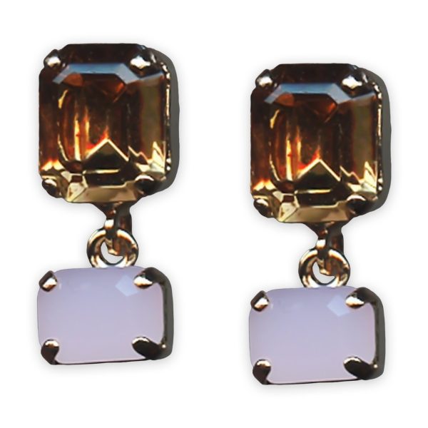 Earrings by Mariana Woman Alluring Colorado Topaz and Opal Swarovski Crystals